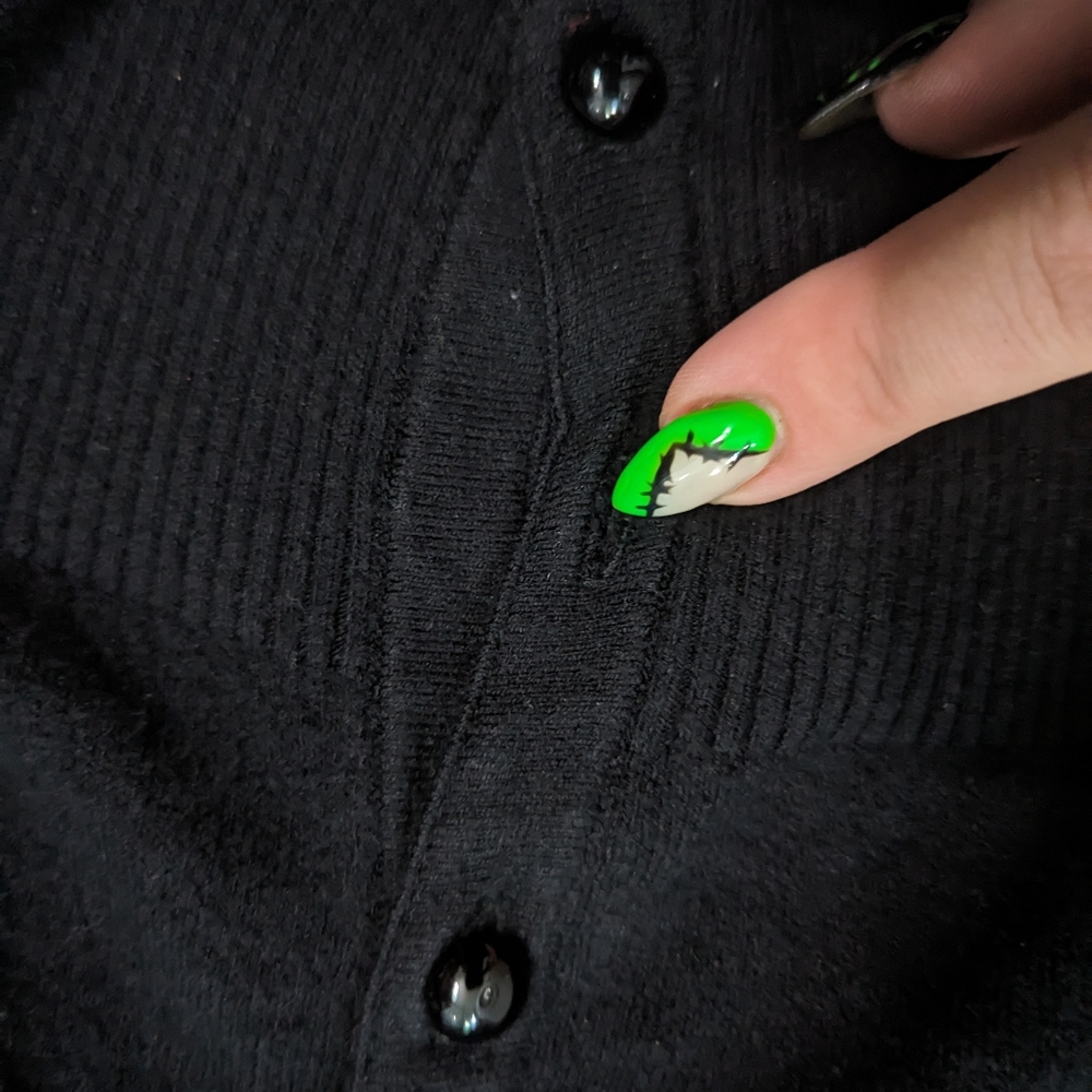 Hell Bunny Spider Web Cardigan Black Size Medium UK12 Goth Alt Retro - Picture 7 of 10